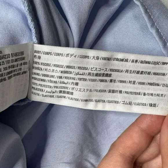 Hollister Baby Blue Floral Tiered Lace Mini Dress - M - Picture 12 of 14